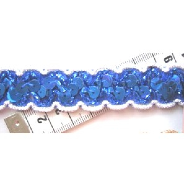 Paillettenband blau-silber